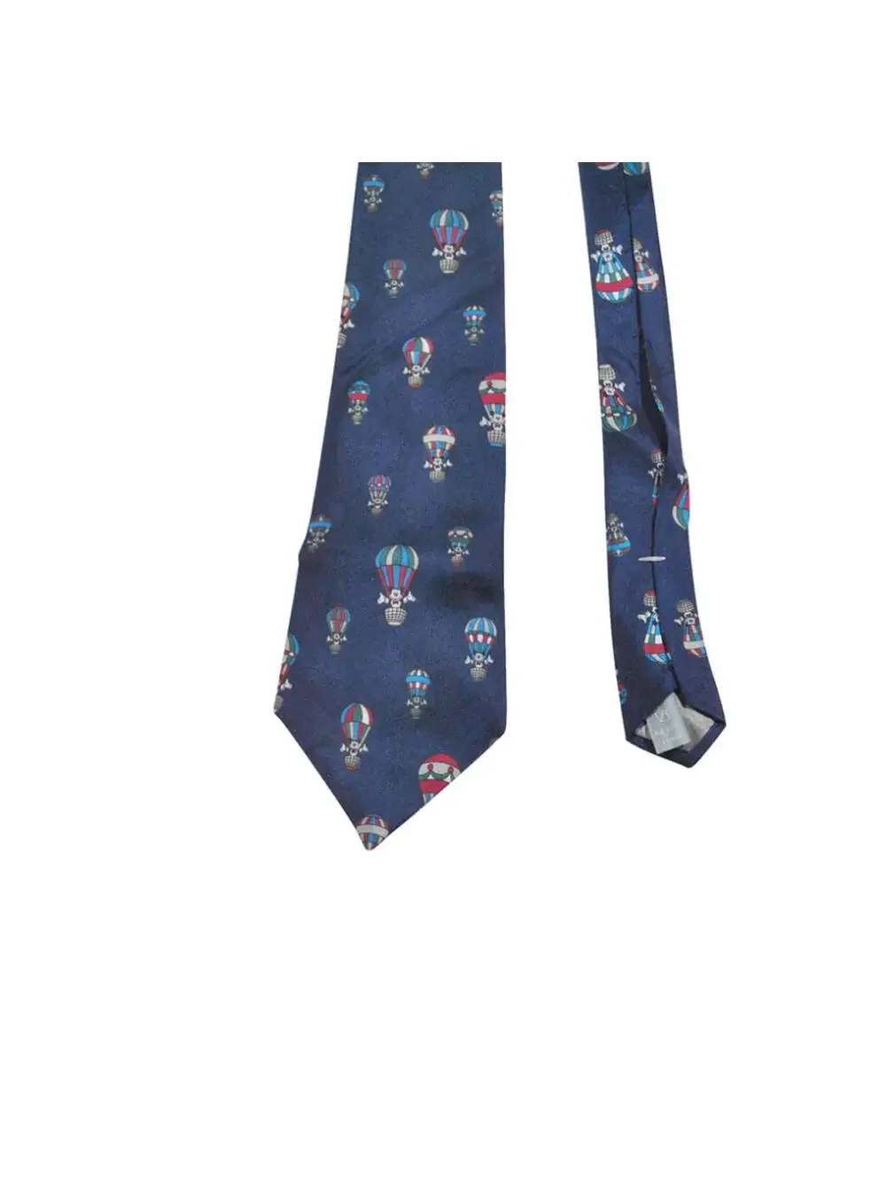 Vintage Disney Mickey Mouse Hot Air Balloon USA Mens Blue Tie